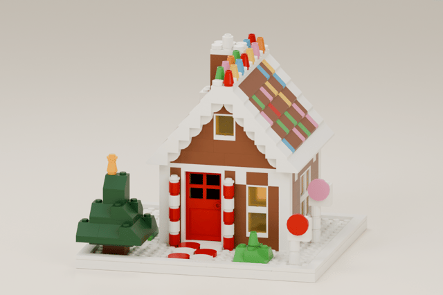 Gingerbread House, a brick model from Your World in Bricks