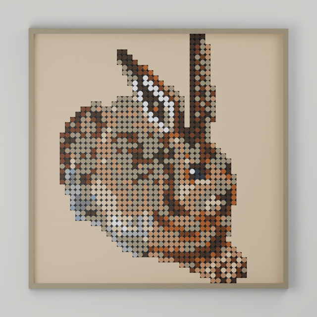 Dürer's Hare, a brick picture from Your World in Bricks