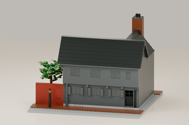 Paul Revere's Boston House, brick model from the front