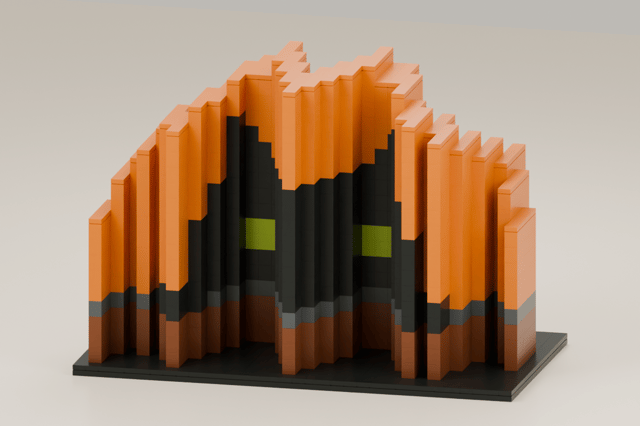 Halloween · Who's Watching?, brick model from the front