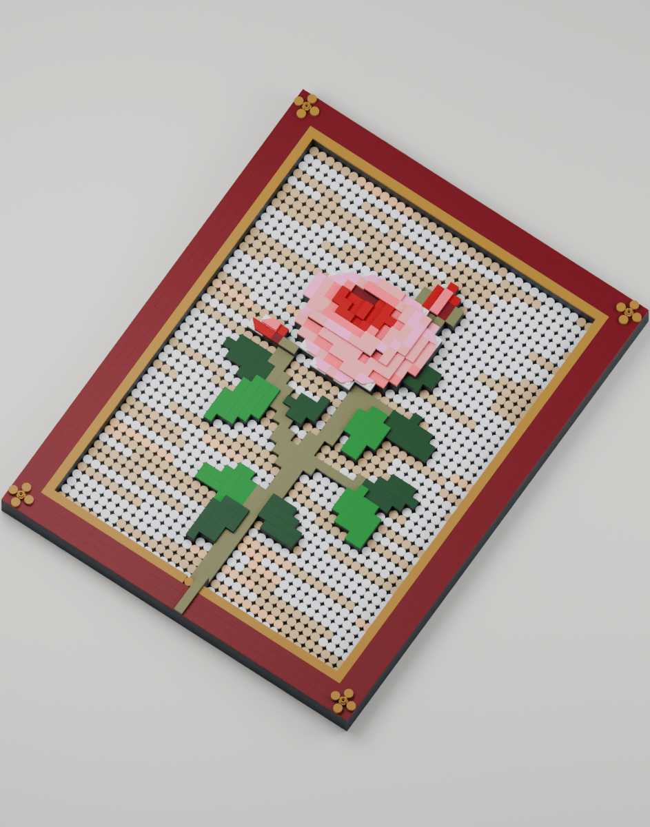 The Cabbage Rose, angled view