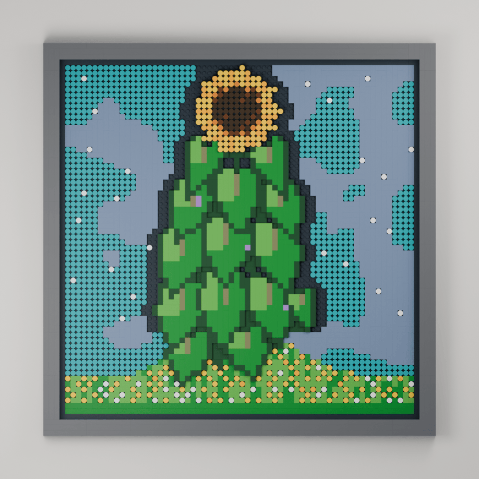 Klimt's Sunflower, front view