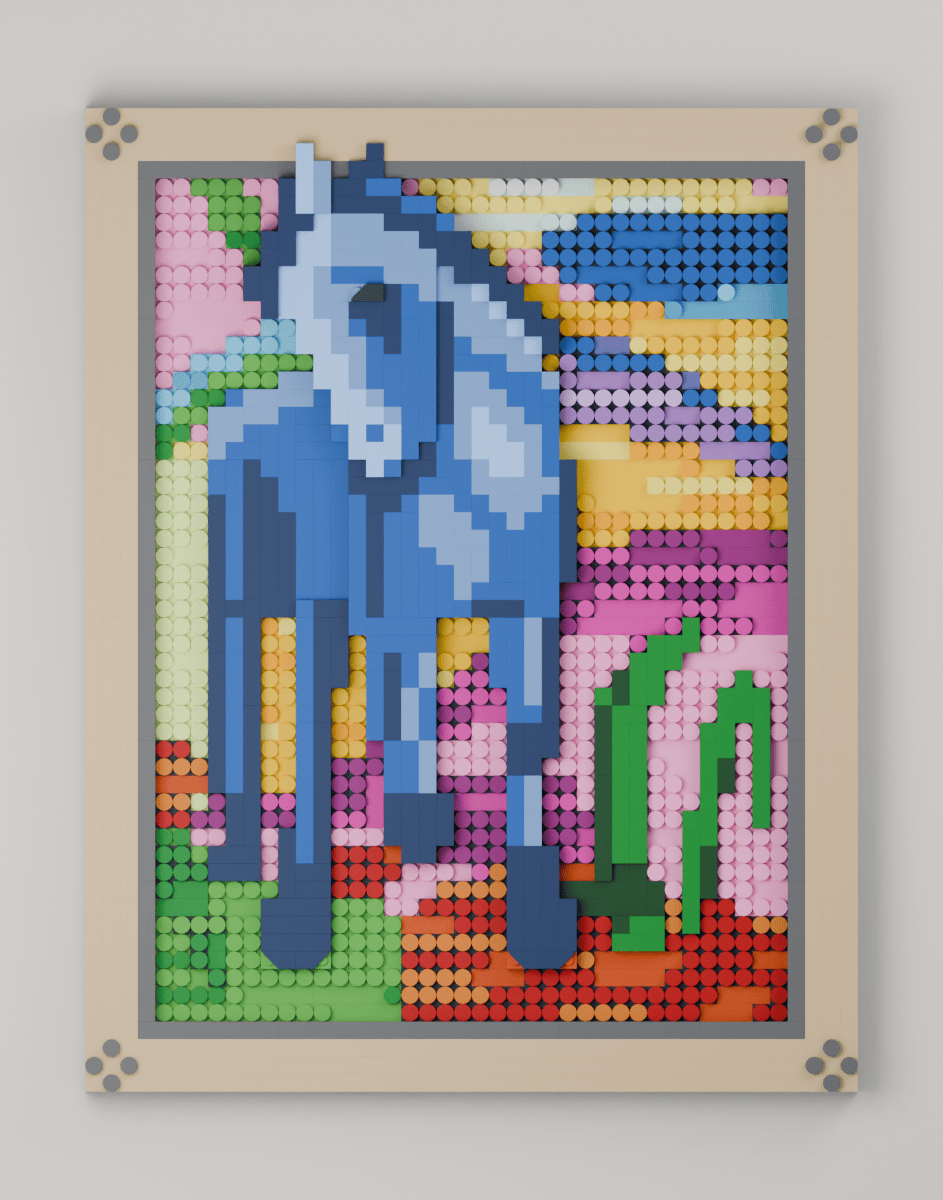 Blue Horse, front view
