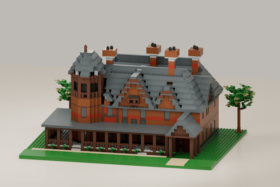 The Mark Twain House in Hartford, front view