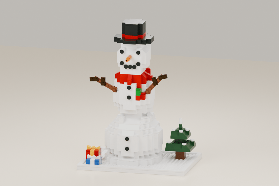 Christmas · Snowman, front view
