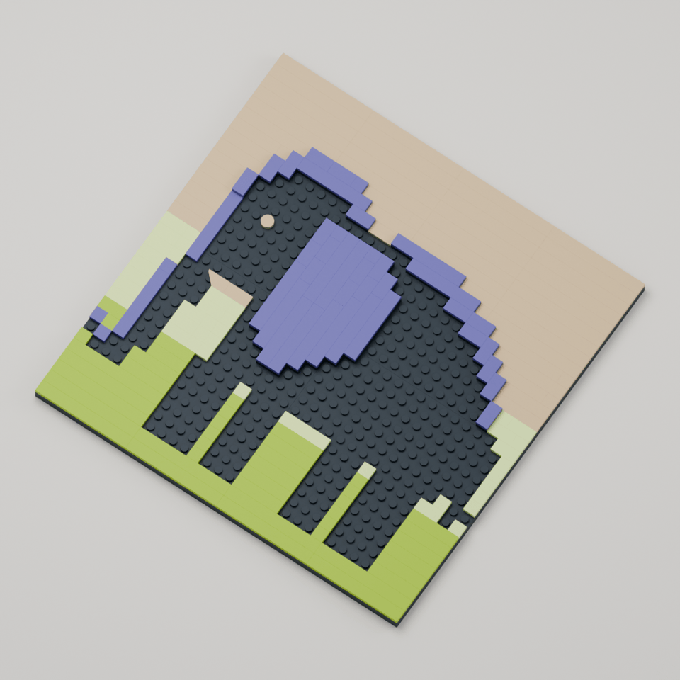 The Zoo Elephant, angled view