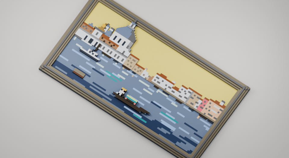 Grand Canal, Venice, angled view