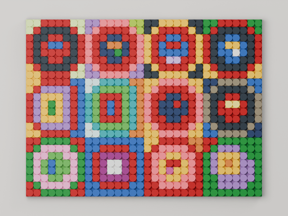 Squares with Concentric Circles, front view