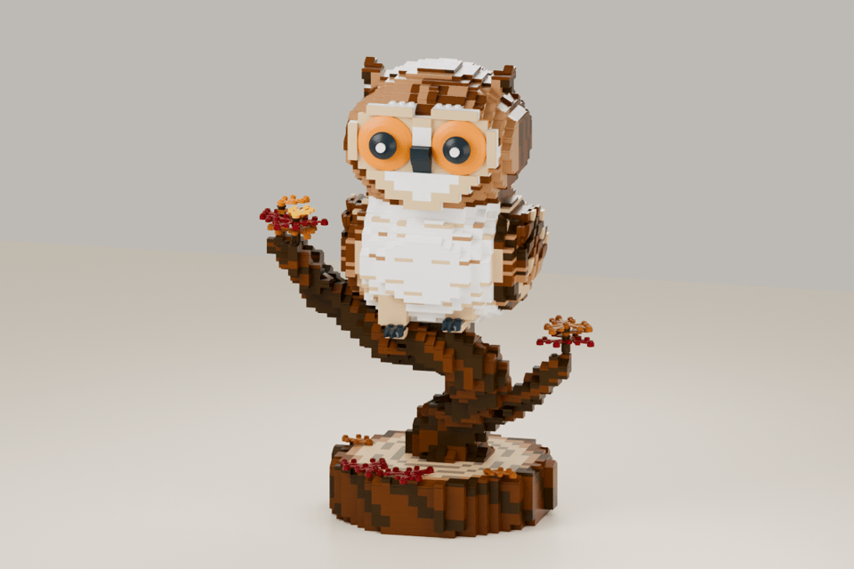 The Owl on the Branch, front view