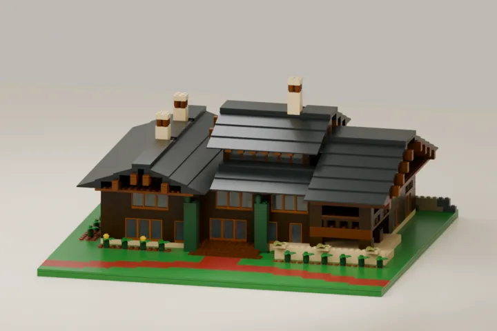 Our brick model design of The Pasadena Gamble House