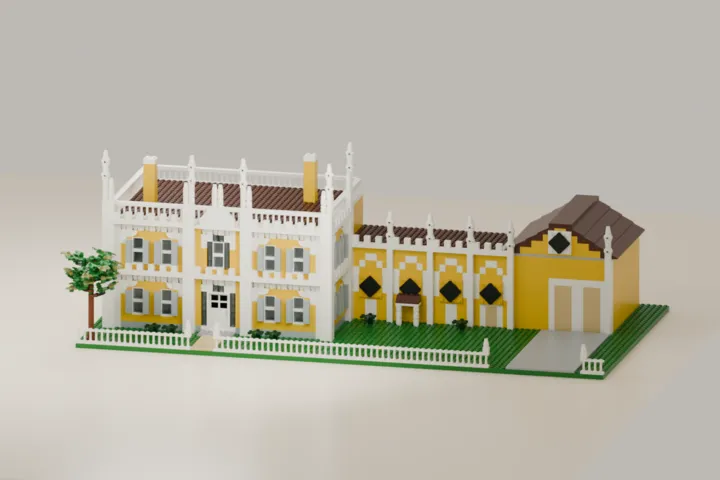 Our brick model design of The Kennebunk Wedding Cake House